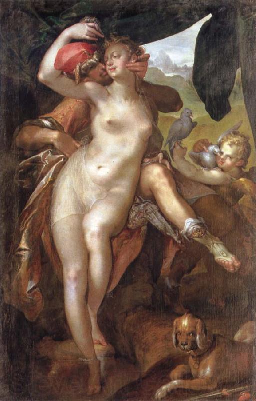 Bartholomaus Spranger Venus and Adonis France oil painting art